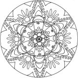 Mandala a colorier fleurs vegetation a imprimer 18